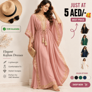 Pink Kaftan Dress for Women – Elegant Luxury Fashion, Modest Wear & Stylish Summer Outfit