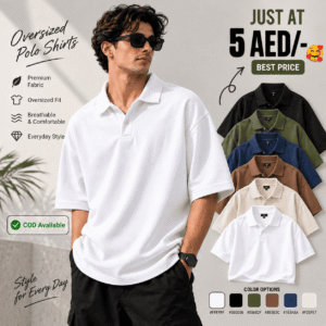 White Oversized Polo Shirt for Men
