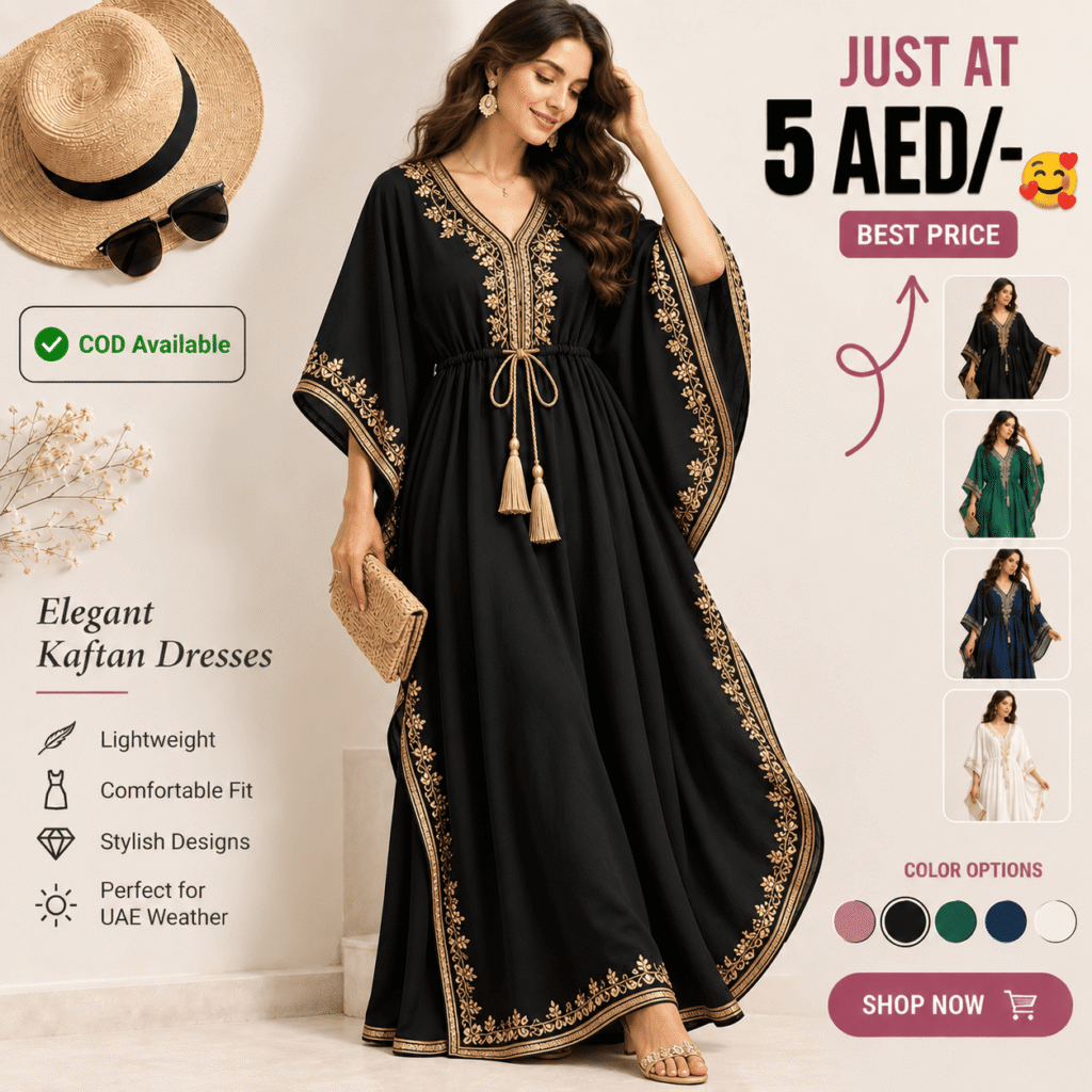 Black Kaftan Dress for Women – Elegant Luxury Fashion, Modest Wear & Premium Resort Style