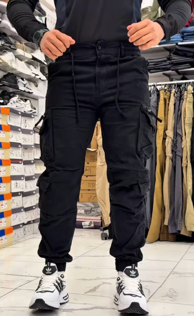 Men's Black Tactical Cargo Joggers – Premium Streetwear Pants