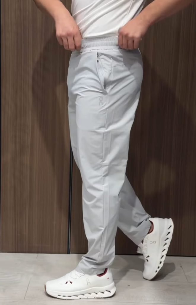 Ice Grey Elastic Waist Trousers