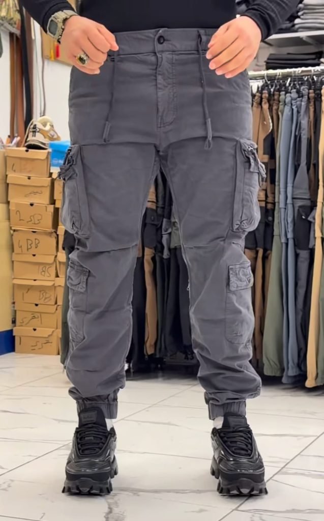 Men's Charcoal Gray Cargo Joggers – Contemporary Urban Streetwear