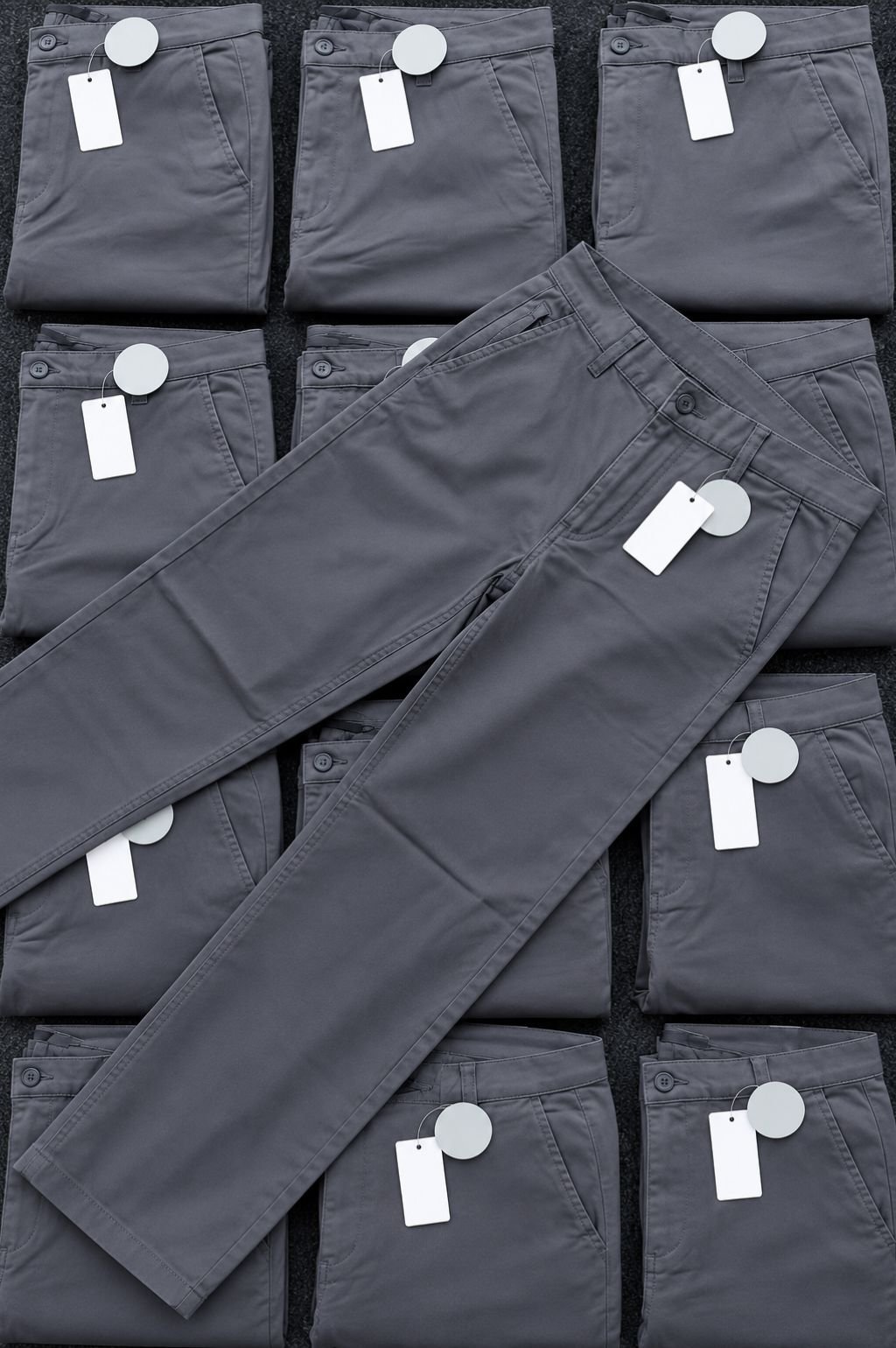 Men's Charcoal Grey Cargo Trousers