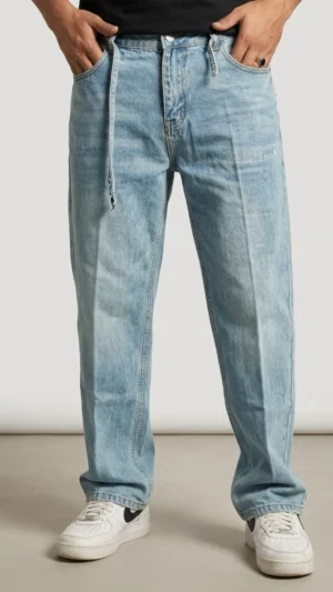Men's Light Blue Baggy Fit Jeans – Premium Relaxed Denim for Everyday Wear