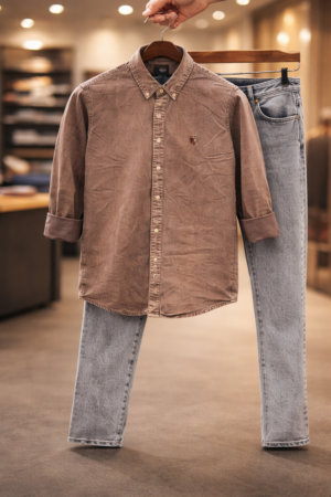 Men's Casual Shirt & Denim Jeans Set – Versatile Everyday Wardrobe Staple