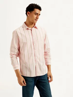 BlushLine Vertical Stripe Shirt – Modern Vertical Design for Everyday Comfort
